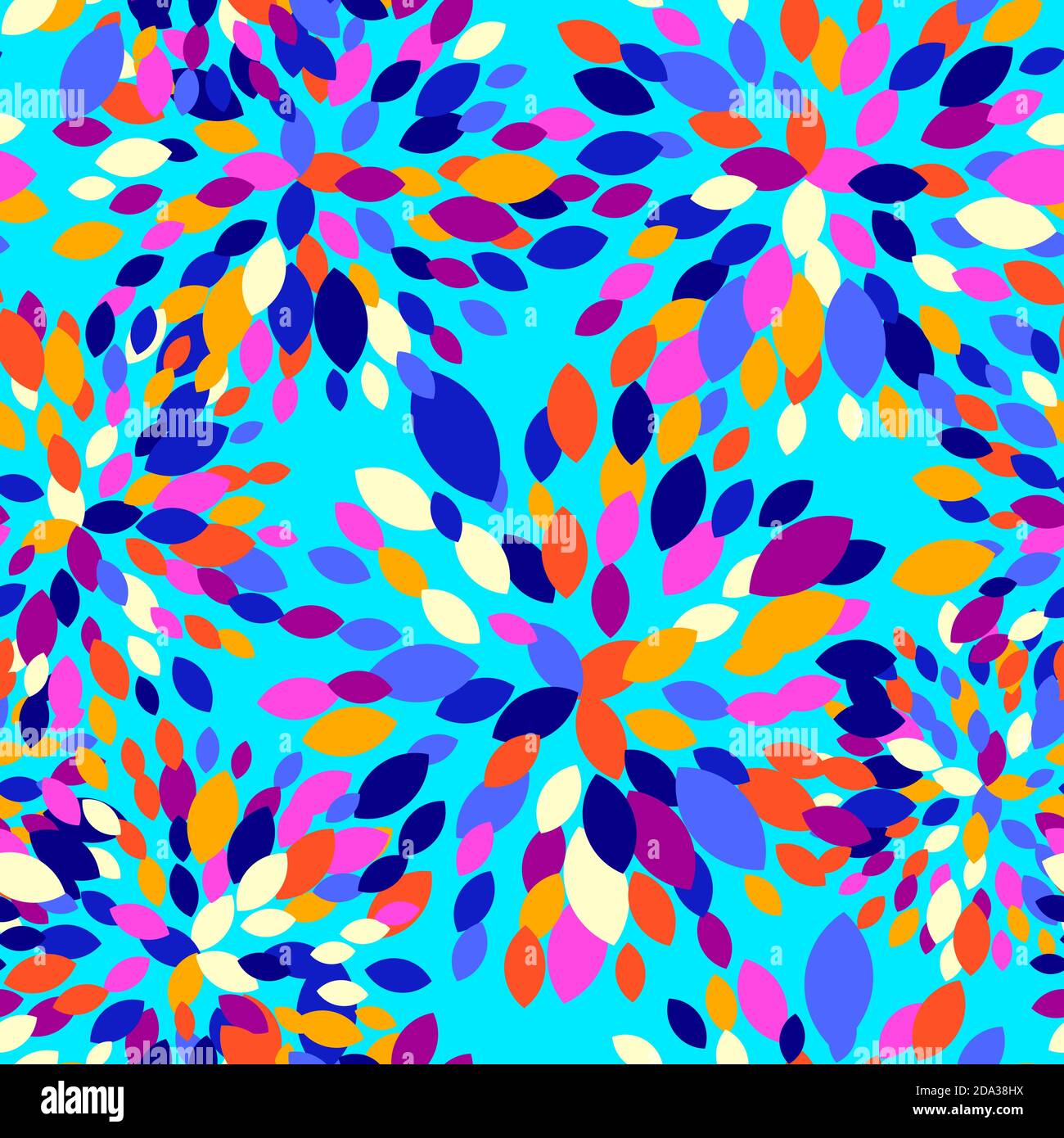 Abstract geo background with colorful fireworks, random colored. Seamless vector pattern, perfect for fabric textile design, wallpapers, seamless web Stock Vector