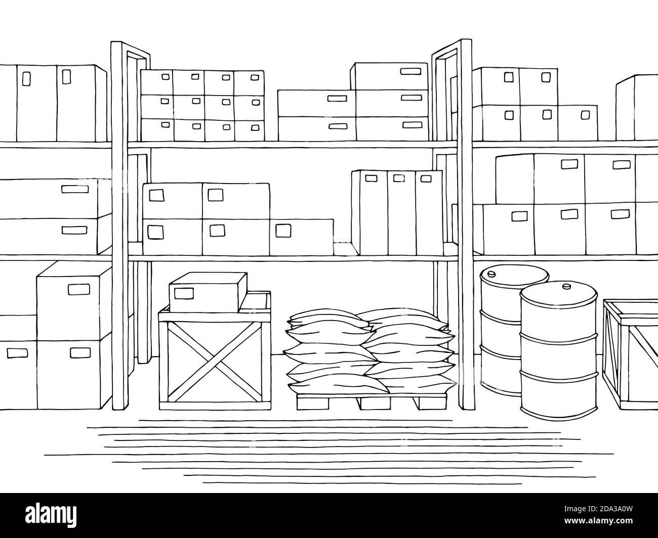 7,527 Warehouse Storage Drawing Images, Stock Photos, 3D objects, & Vectors  | Shutterstock