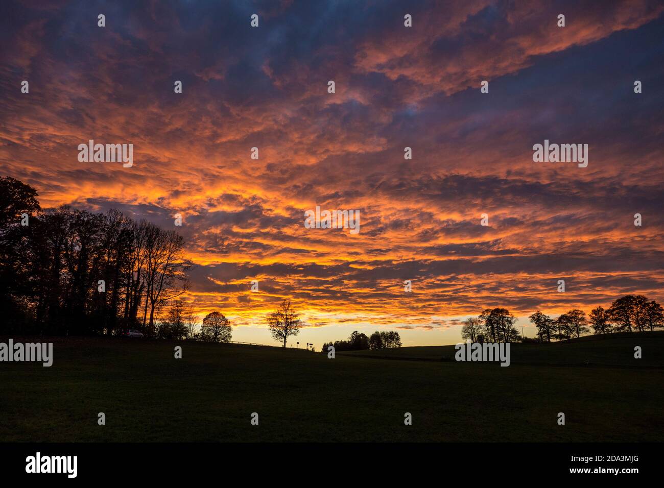 Dramatic Sky over Upper Bavaria Stock Photo