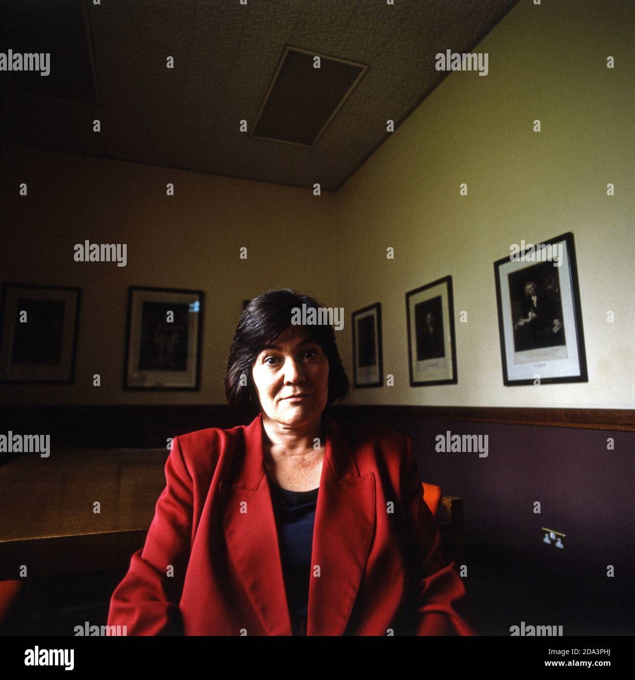 Portrait of former Labour MP Clare Short at The House of Commons, London, UK Stock Photo