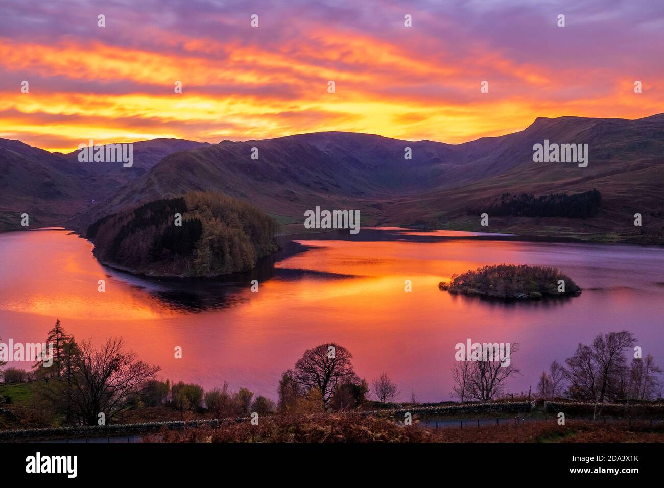 Haweswater in the Lake District National Park. View up Riggindale