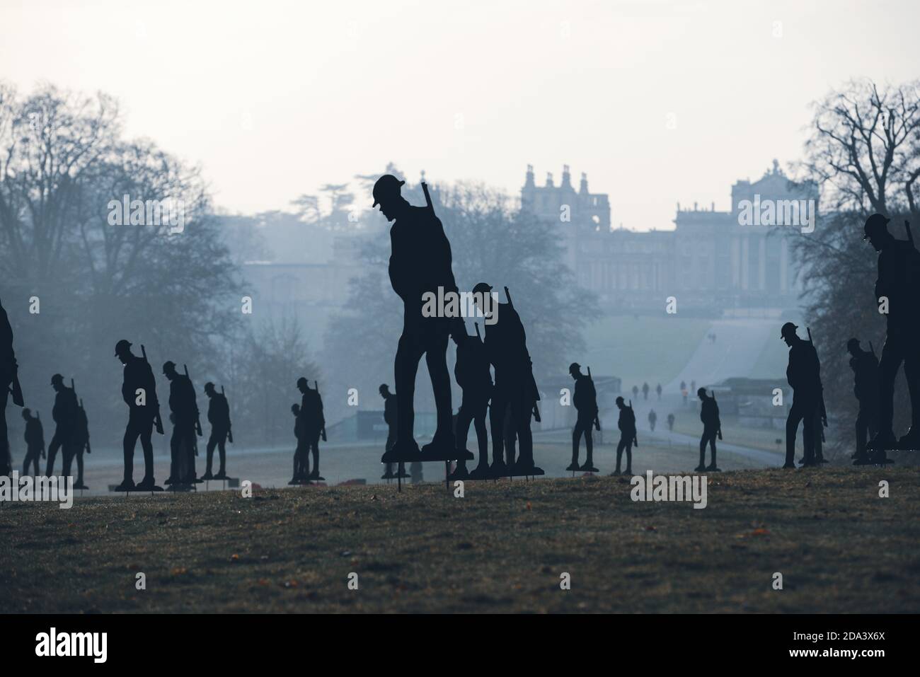 Standing with Giants Art installation at Blenheim Palace Stock Photo