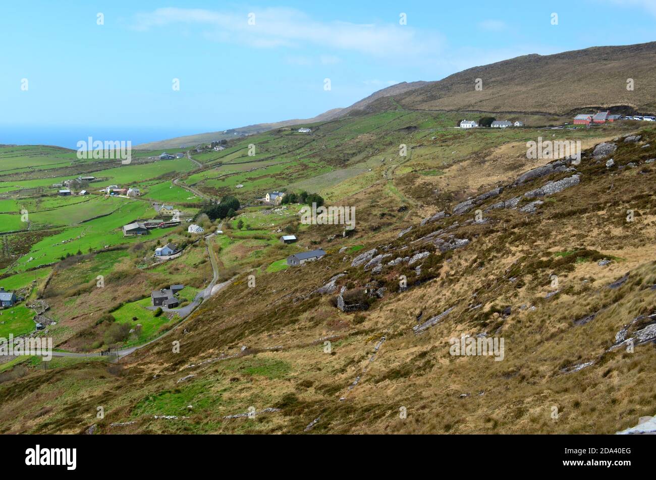 Beautiful scenic remote rural farms in coastal Ireland Stock Photo - Alamy