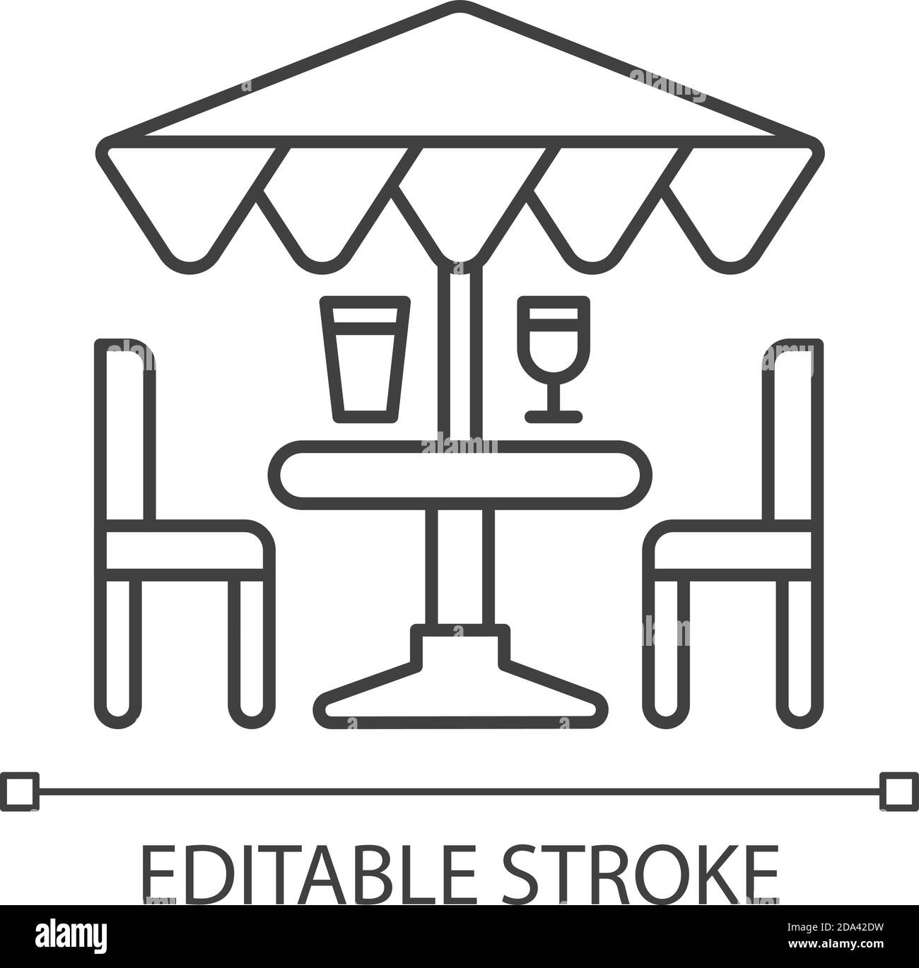 Patio furniture and accessories linear icon Stock Vector Image & Art