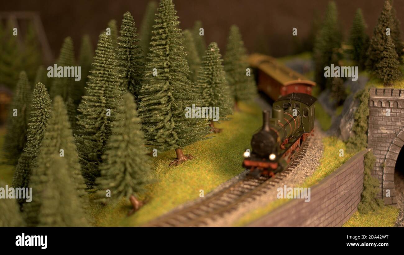 Train lokomotive model. Stock Photo