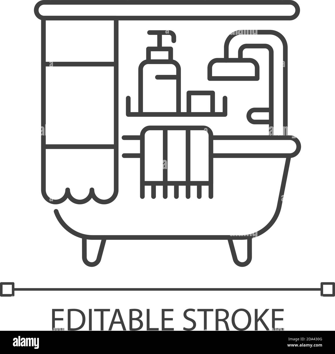 Bathroom linear icon Stock Vector Image & Art - Alamy