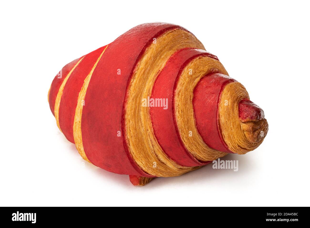 Fresh croissant  isolated on white background Stock Photo