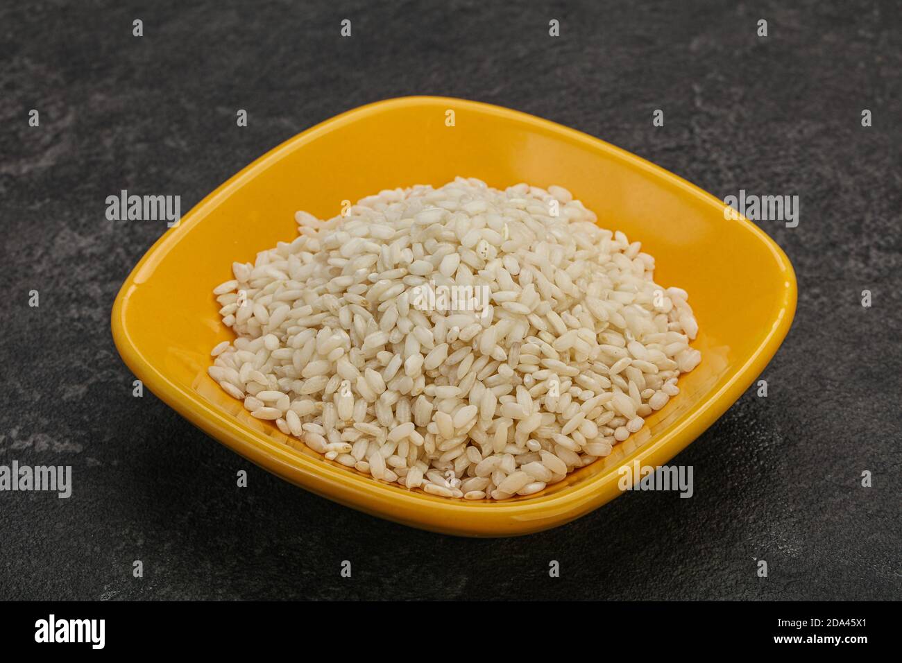Raw Italian arborio rice for Risotto Stock Photo Alamy