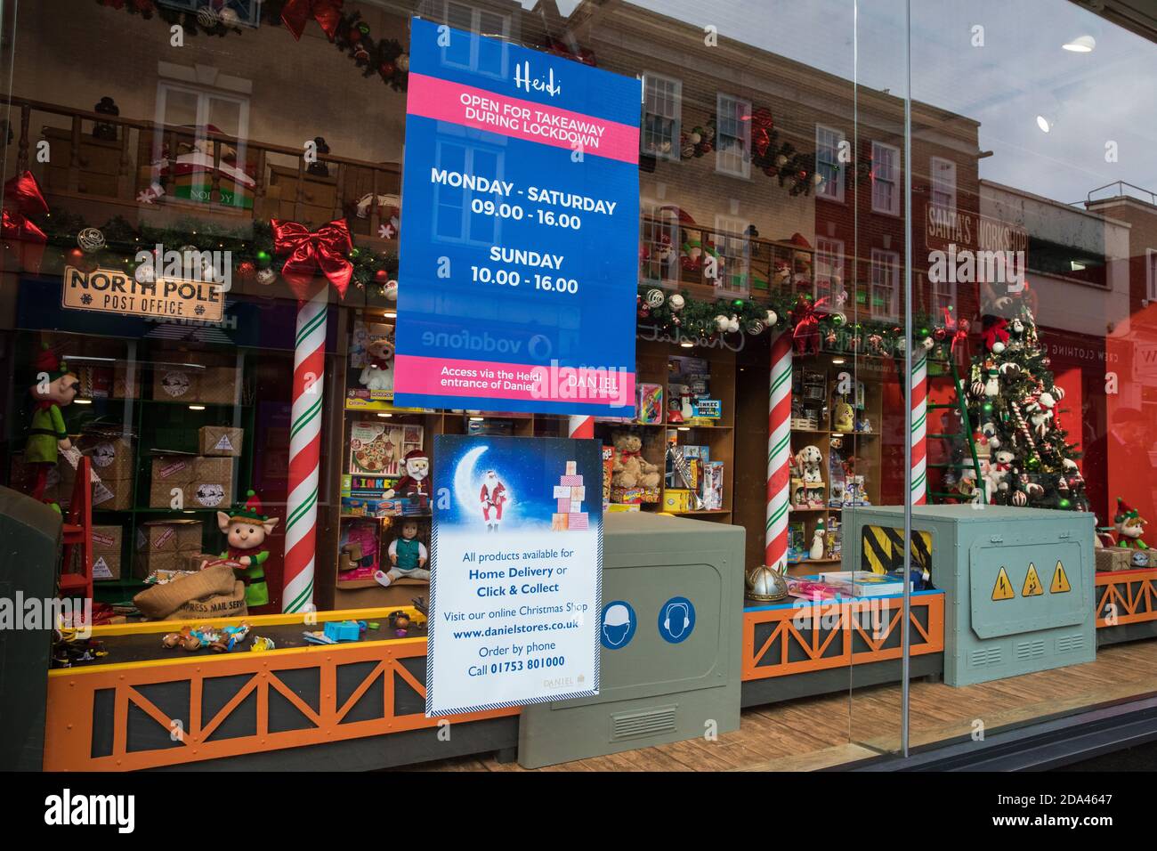 The window display of the daniel department store in windsor hires