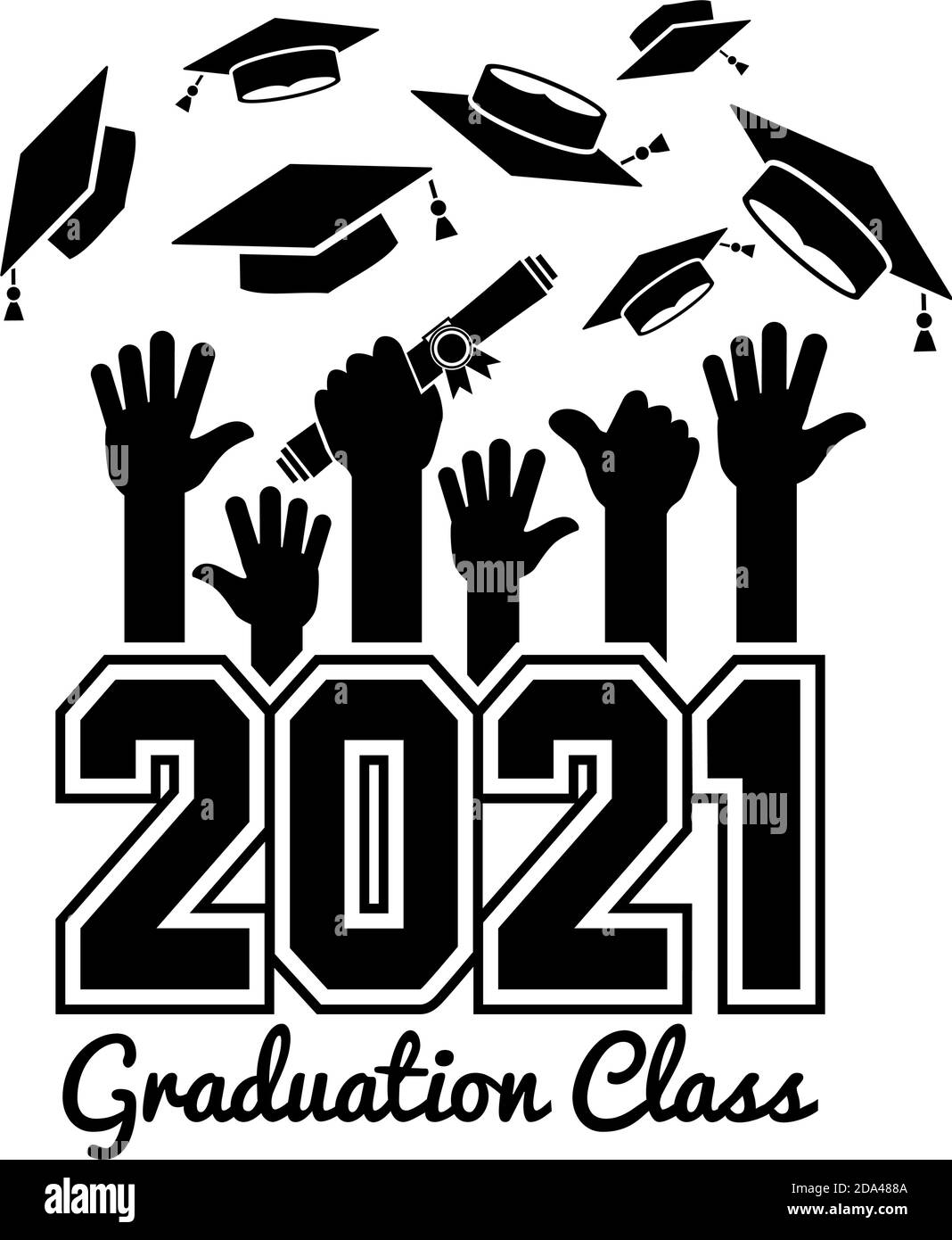 Class Of 21 The Concept Of Design Congratulations Graduates Of The School Raised Hands Toss Up The Graduation Caps Can Be Used For Greeting Card Stock Vector Image Art Alamy Class Of 21 The Concept Of Design Congratulations Graduates Of The School Raised Hands Toss Up The Graduation Caps Can Be Used For Greeting Card Stock Vector Image Art Alamy