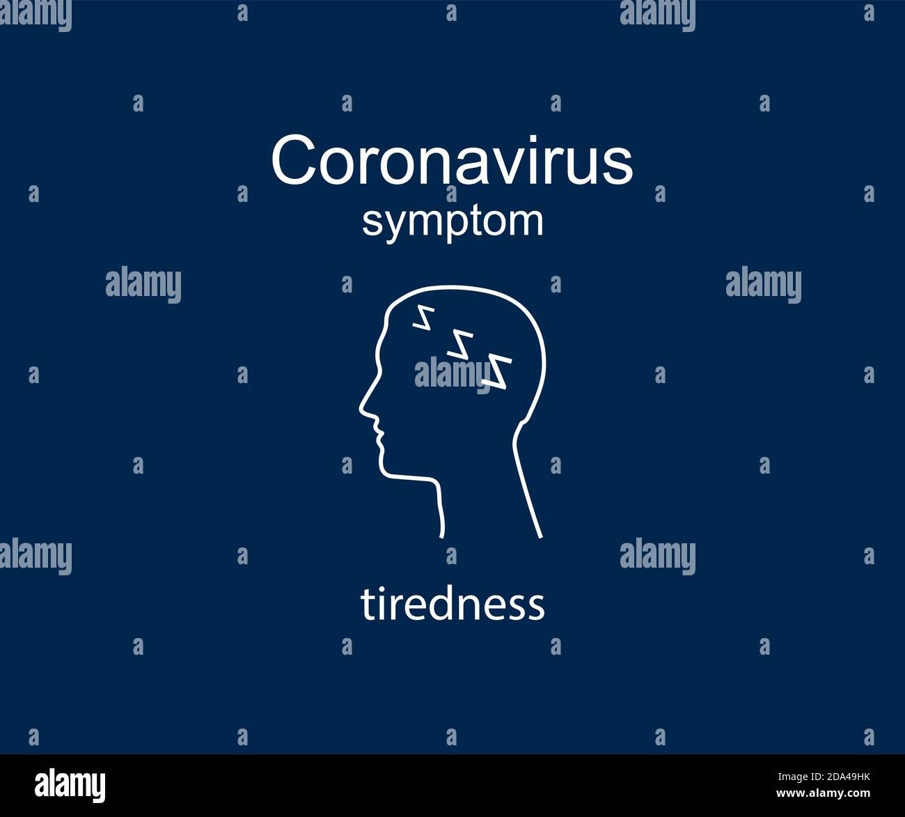 Coronavirus symptom, tiredness, covid-19. Vector illustration, flat. Stock Vector