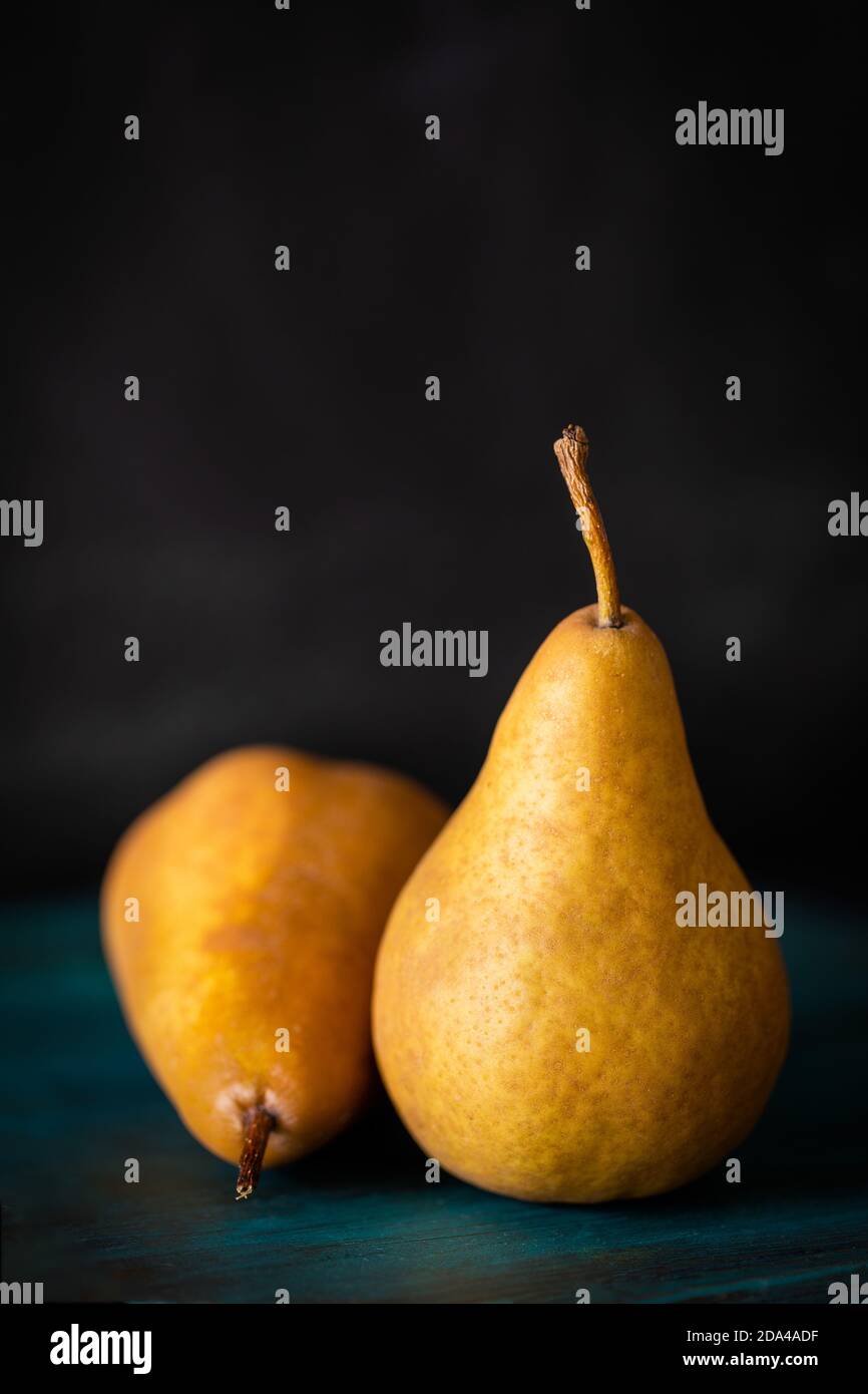 table top collection of Pears, Red Anjou, Bosc, and Comic Stock Photo ...