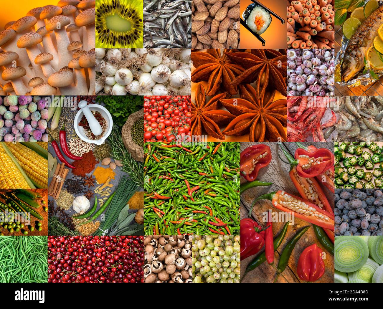 Selection of cooking ingredients Stock Photo