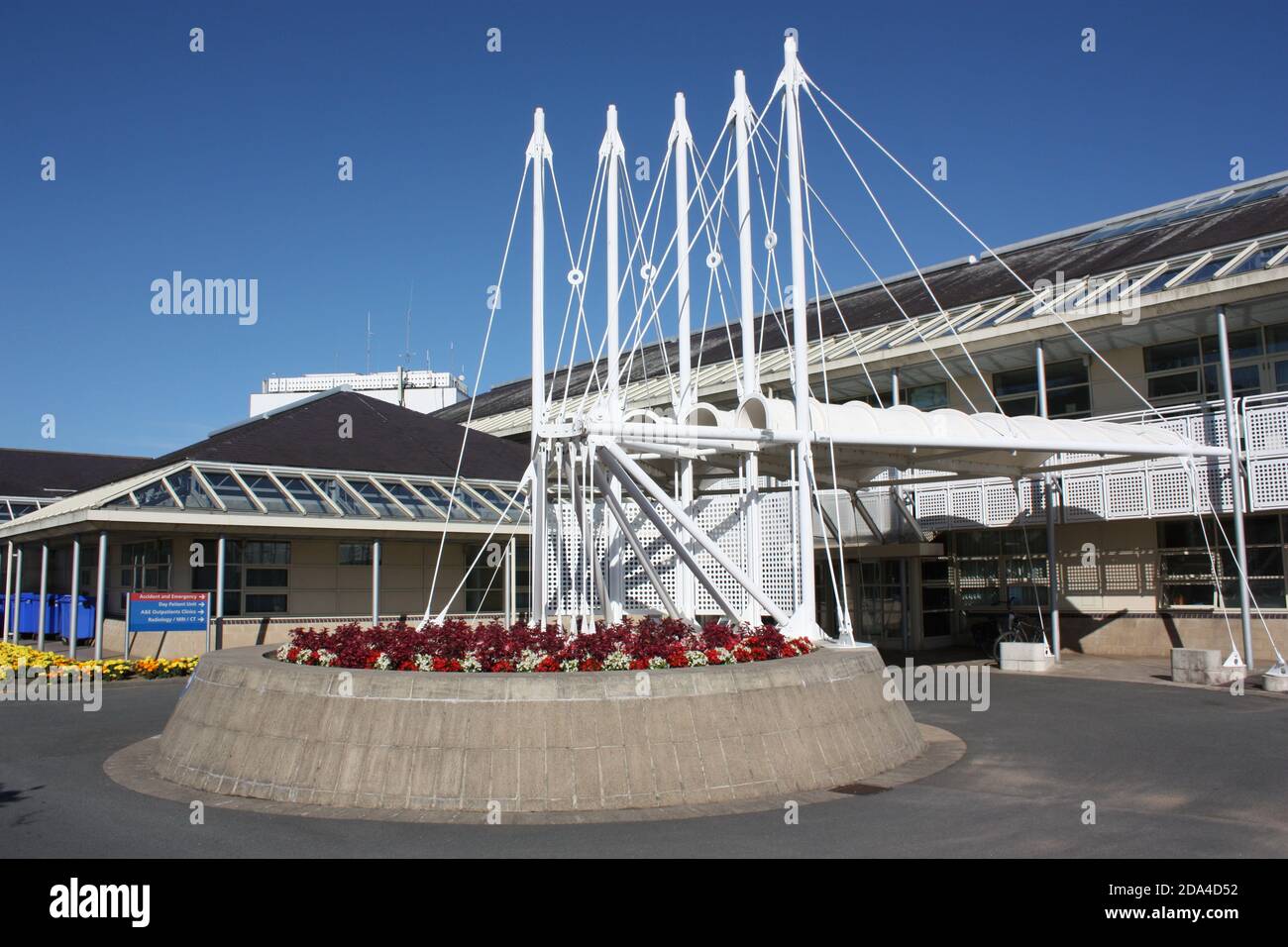 Channel Islands. Guernsey. St Andrews. Princess Elizabeth Hospital. Entrance to Accident and Emergency. Stock Photo