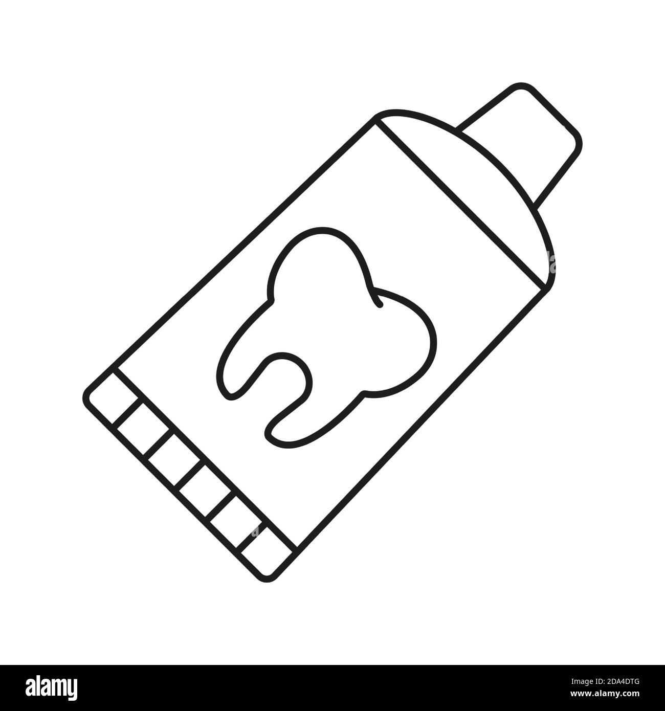toothpaste icon element of dentistry icon for mobile concept and web apps. Thin line toothpaste icon can be used for web and mobile. Premium icon on Stock Vector