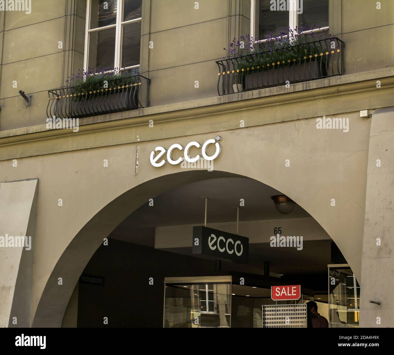 SWITZERLAND : Ecco store in city center, ECCO Sko A/S is a Danish shoe manufacturer and retailer founded in 1963 by Karl Toosbuy, in Denmark Stock Photo -