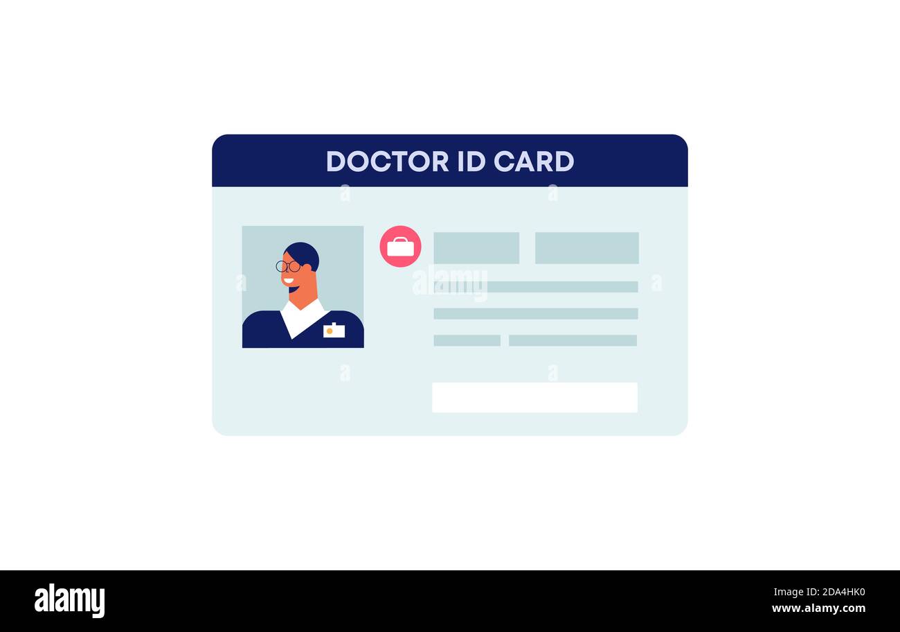 Medical ID card template. Identification card with secure pass Within Personal Identification Card Template