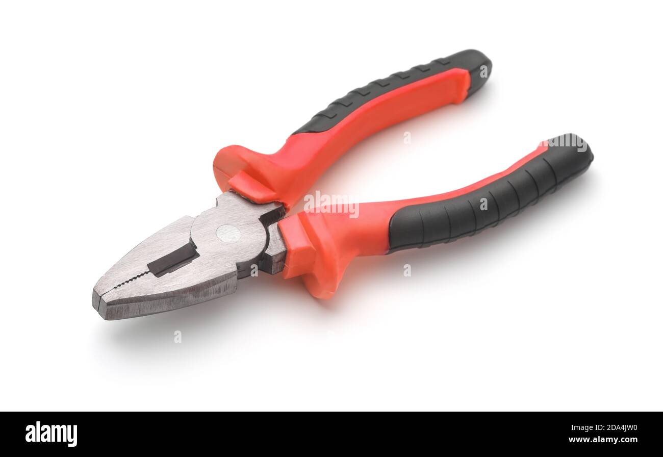 Combination pliers tool isolated on white Stock Photo Alamy