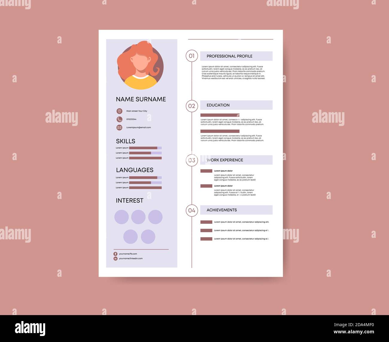 Professional SV profile. Modern corporate resume for an employer ...