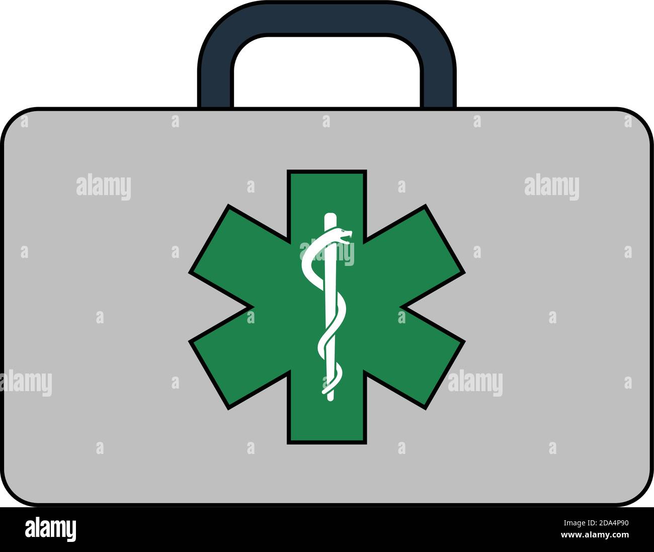 Medica Case Icon. Thin Line With Blue Fill Design. Vector Illustration ...