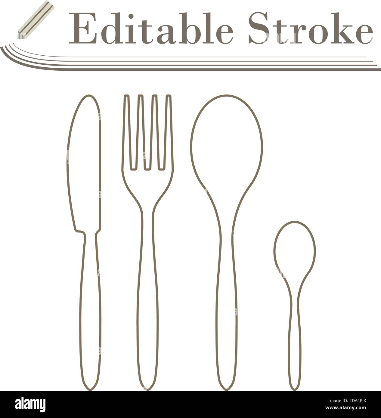 Shiny metal spoon simple Stock Vector Images - Alamy