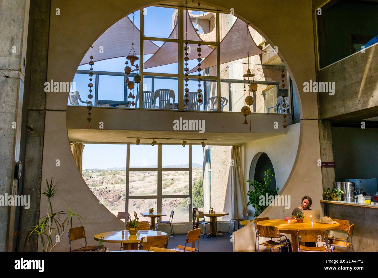 Arcosanti, Cafe Stock Photo