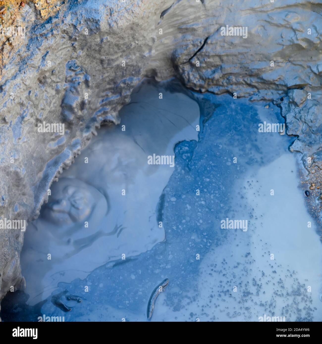View of volcanic crater, Olfus, Southern Region, Iceland Stock Photo ...