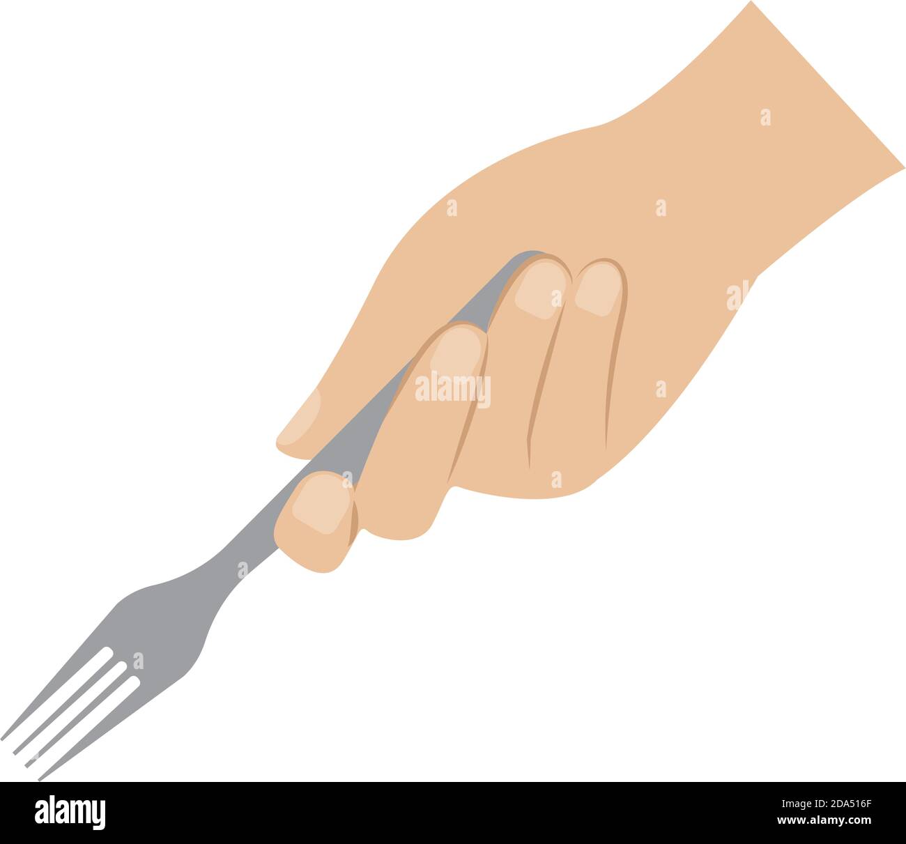 Isolated eat with fork activity home with hands icon- Vector Stock ...
