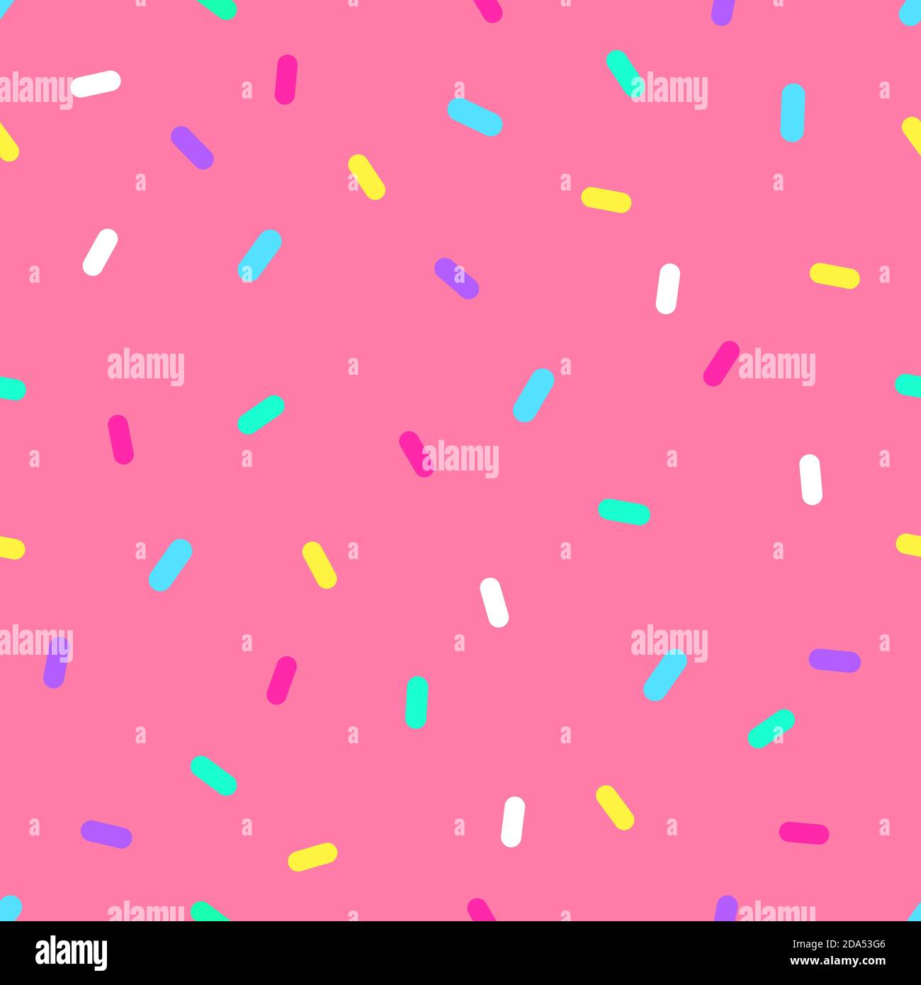 Vector seamless pattern of pink donut glaze Stock Vector