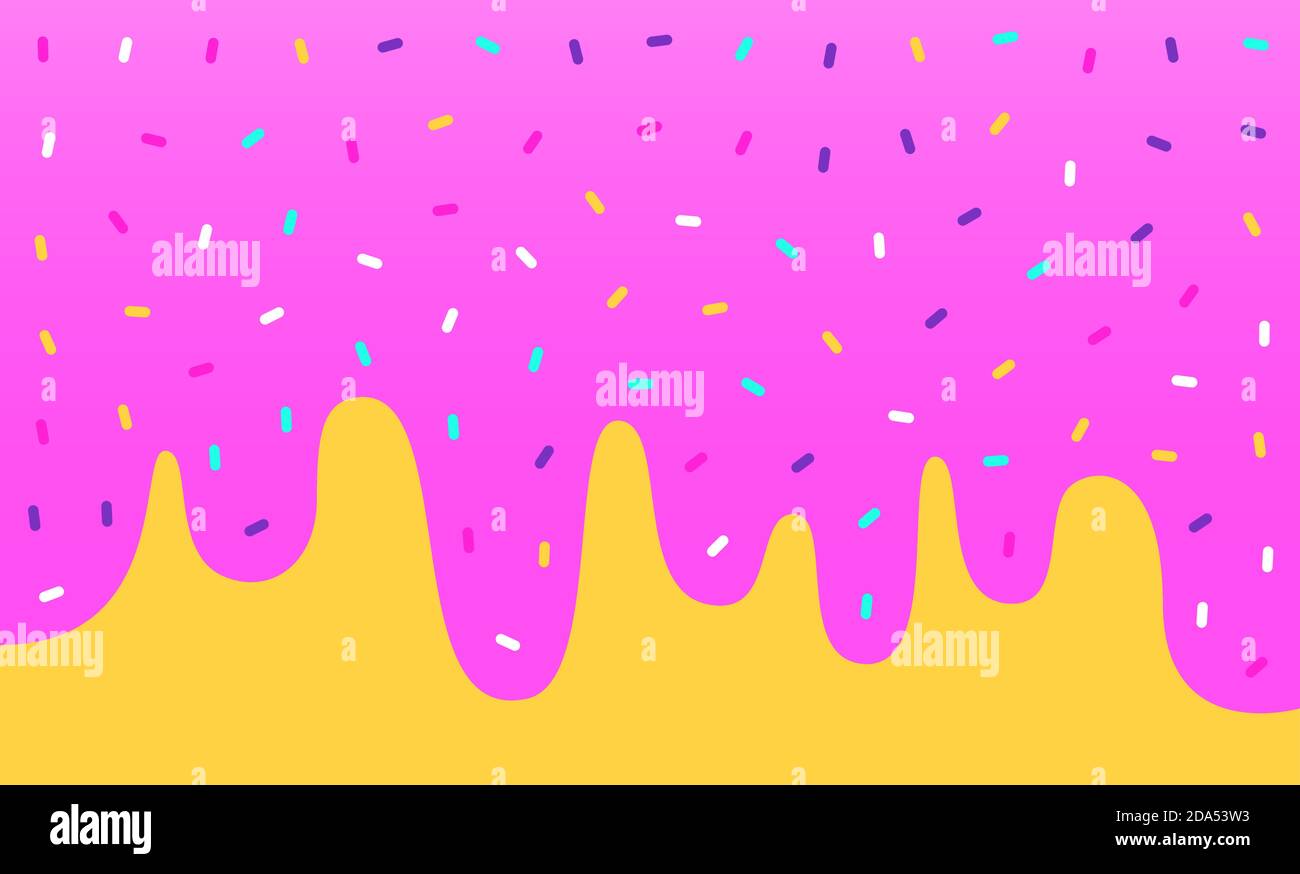 Doughnut glaze Vector illustration with copy space Stock Vector
