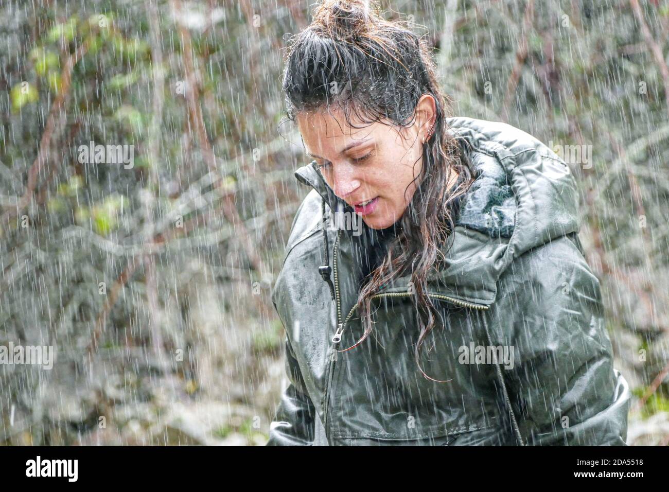 Woman soaked rain hi-res stock photography and images - Alamy