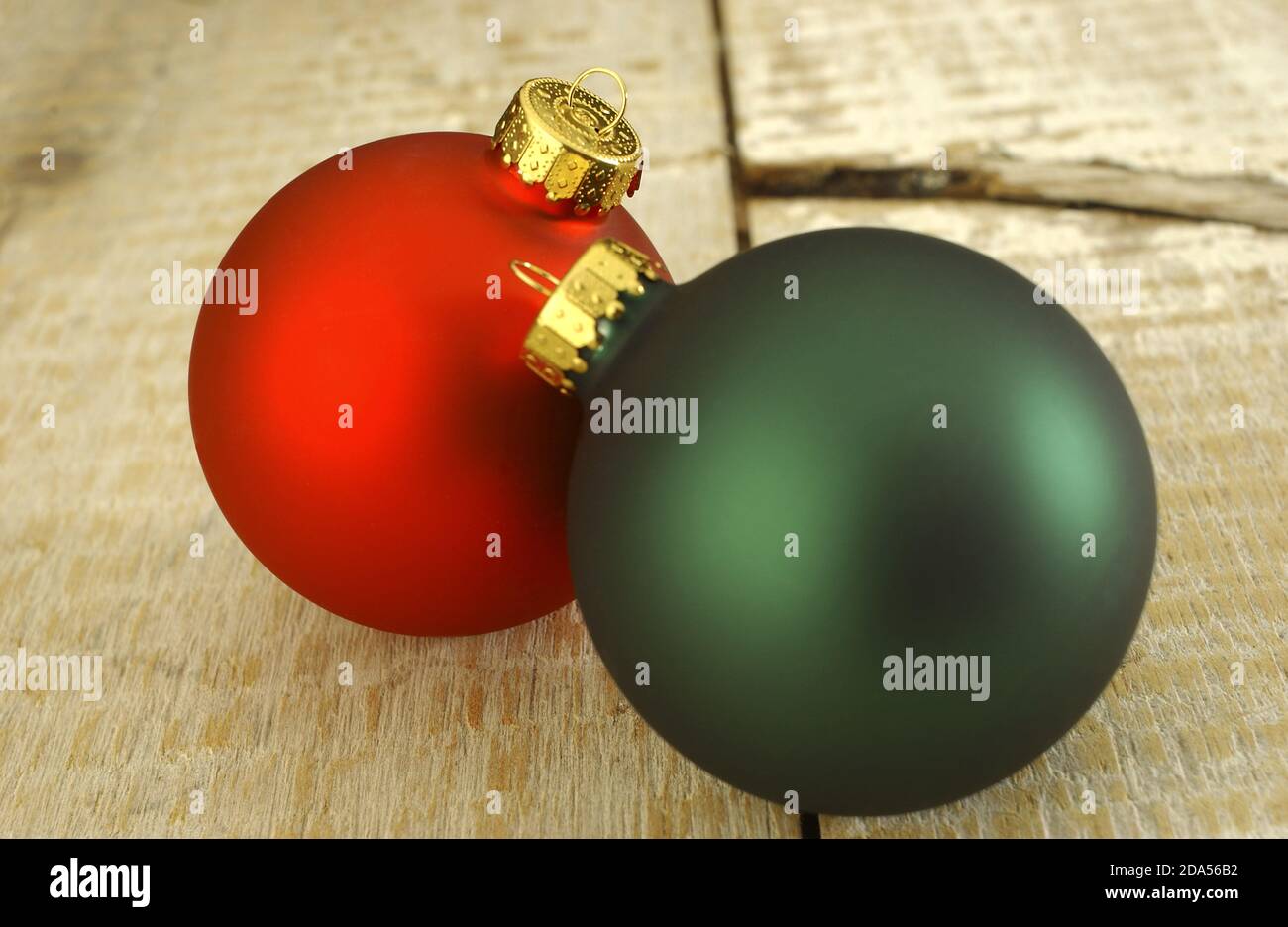 ASSORTMENT OF COLORFUL GLASS CHRISTMAS ORNAMENTS Stock Photo