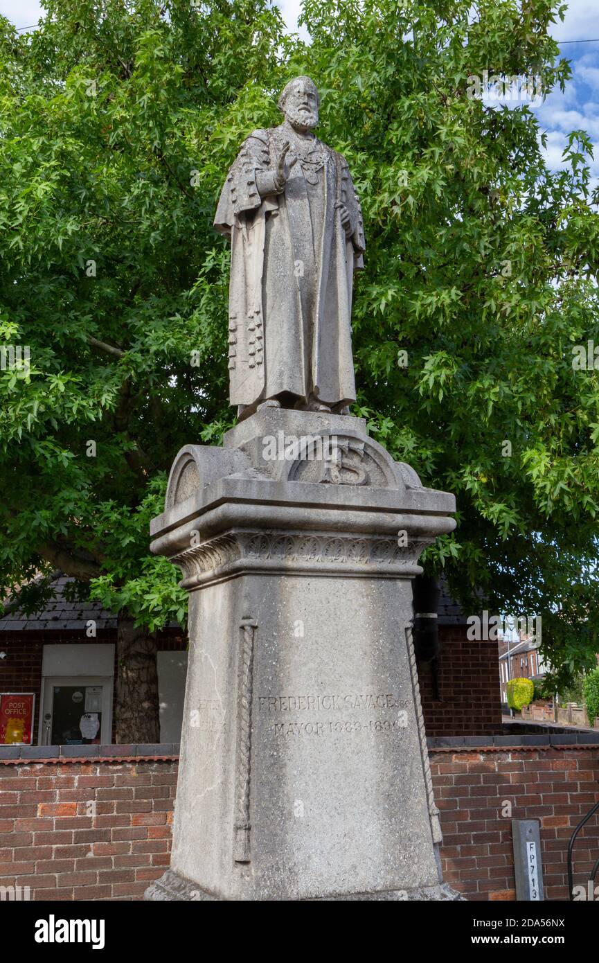 Statue of Frederick Savage, (an English engineer, inventor and the ...