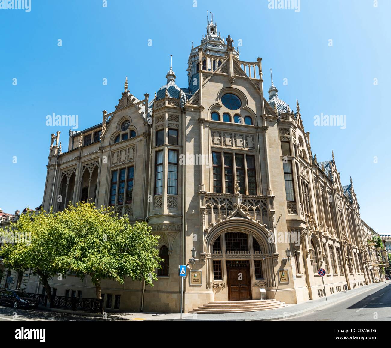 Baku, Azerbaijan – August 1, 2020. Mukhtarov Mansion in Baku. Dating from 1912, the building is now used as the Palace of Happiness for marriage regis Stock Photo