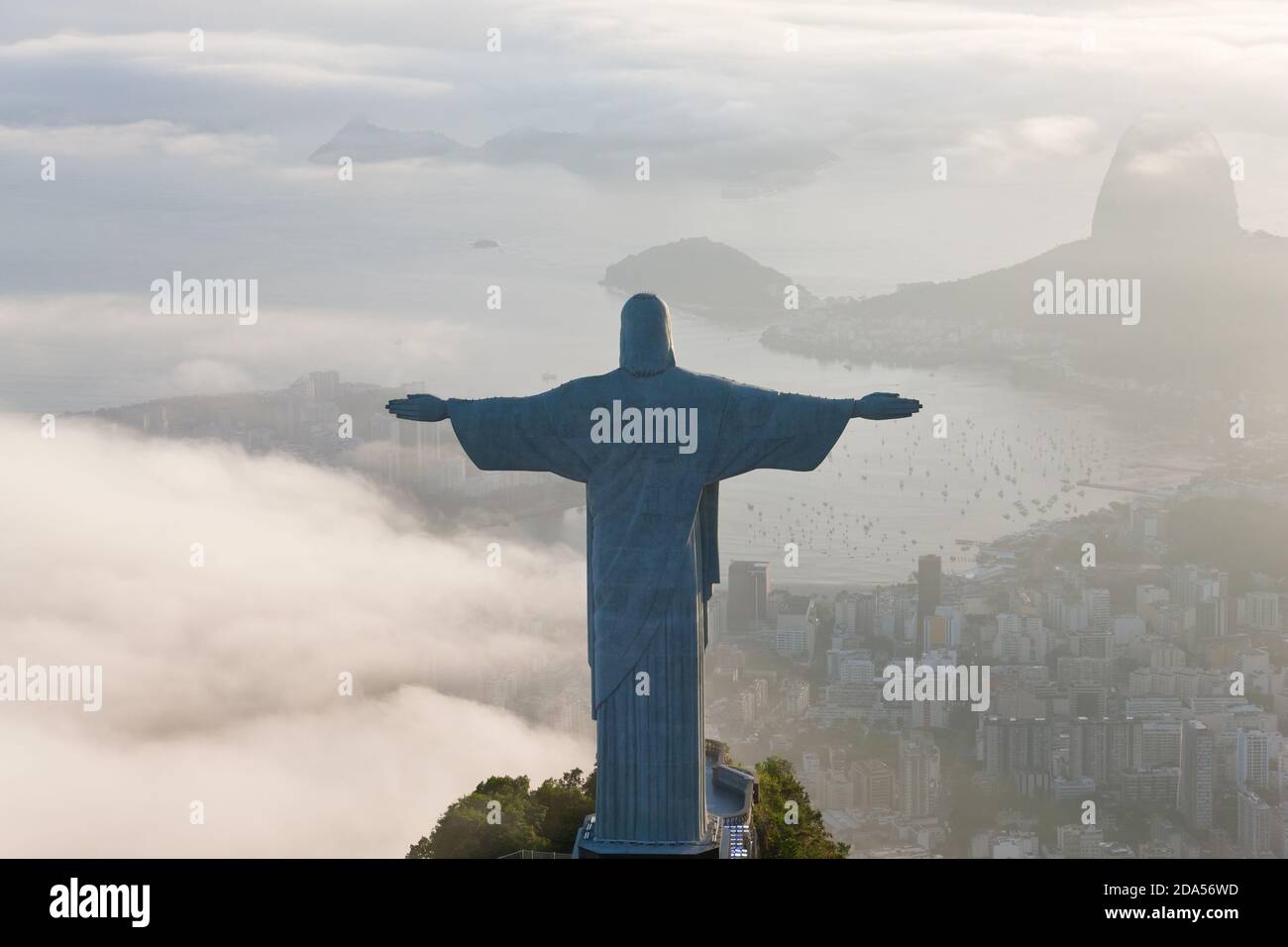 View of the Art Deco statue of Christ the Redeemer on Corcovado