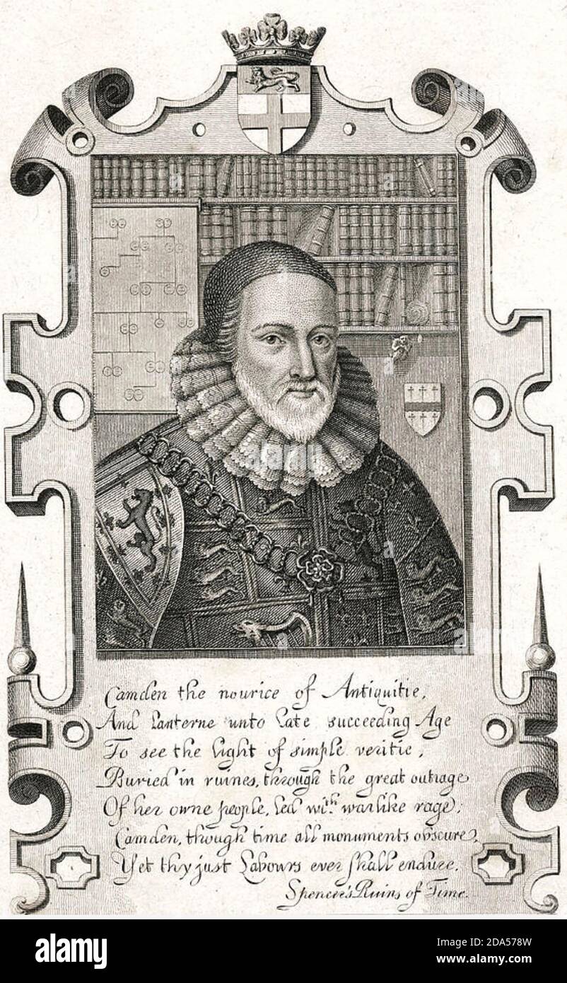 WILLIAM CAMDEN (1551-1623) English antiquarian, historian and topographer. Stock Photo