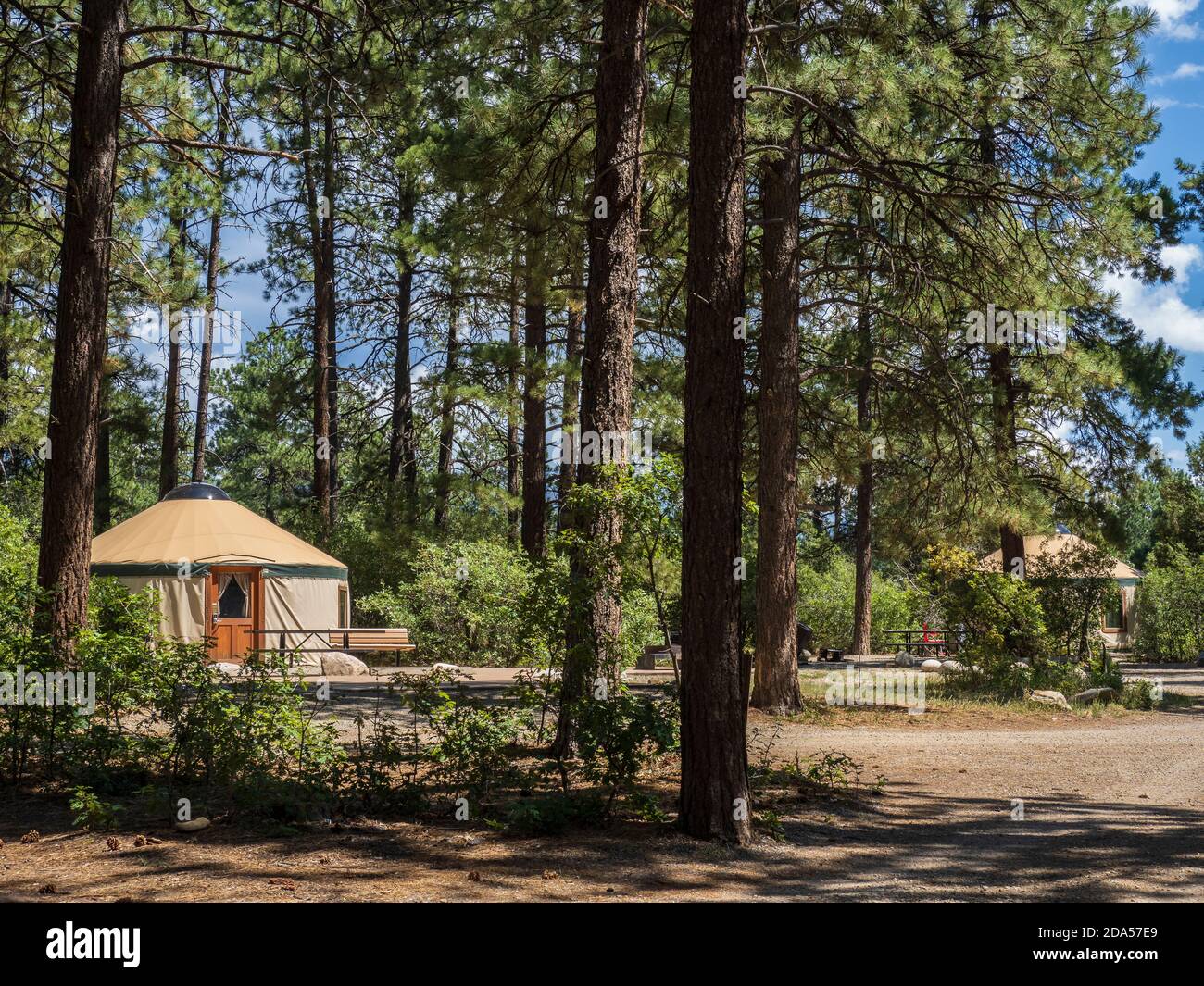 Yurts, Mancos State Park campground, Mancos, Colorado Stock Photo Alamy