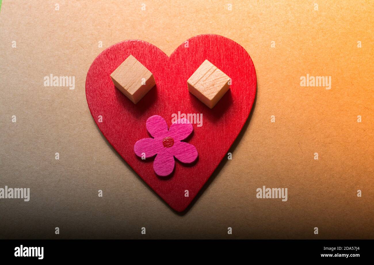 Heart shape icon as love and romance concept Stock Photo - Alamy