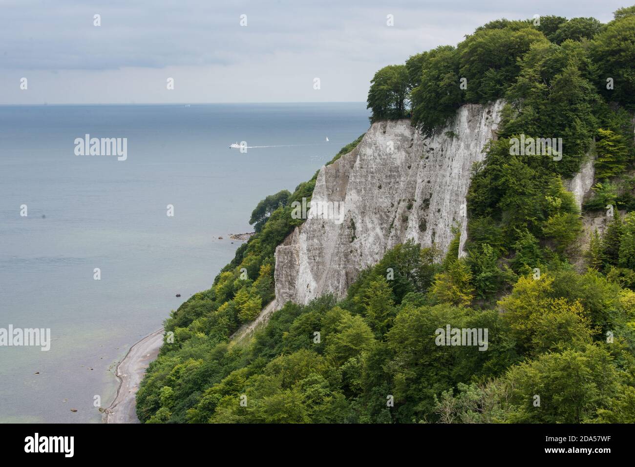 The famous chalk cliffs of the Victoria-view at Rügen's Stubbenkammer nature reserve Stock Photo