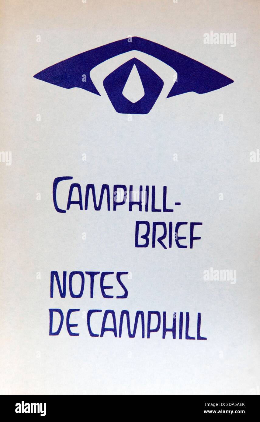 Camphill Brief or Notes De Camphill booklet dated 1966 printed in German Stock Photo