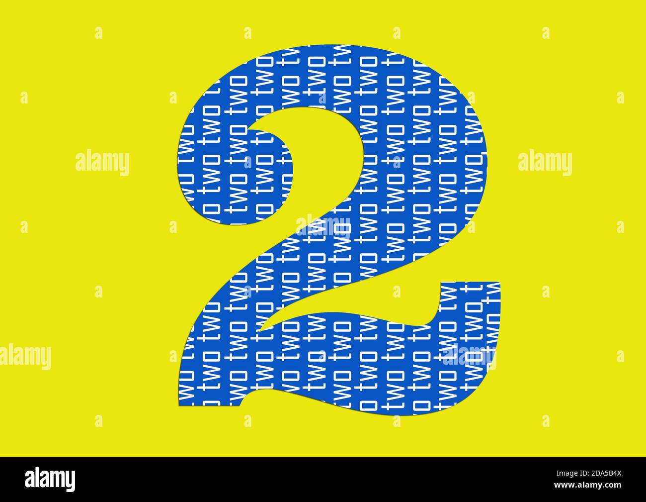 Number in number two fun design for decoration Stock Photo - Alamy