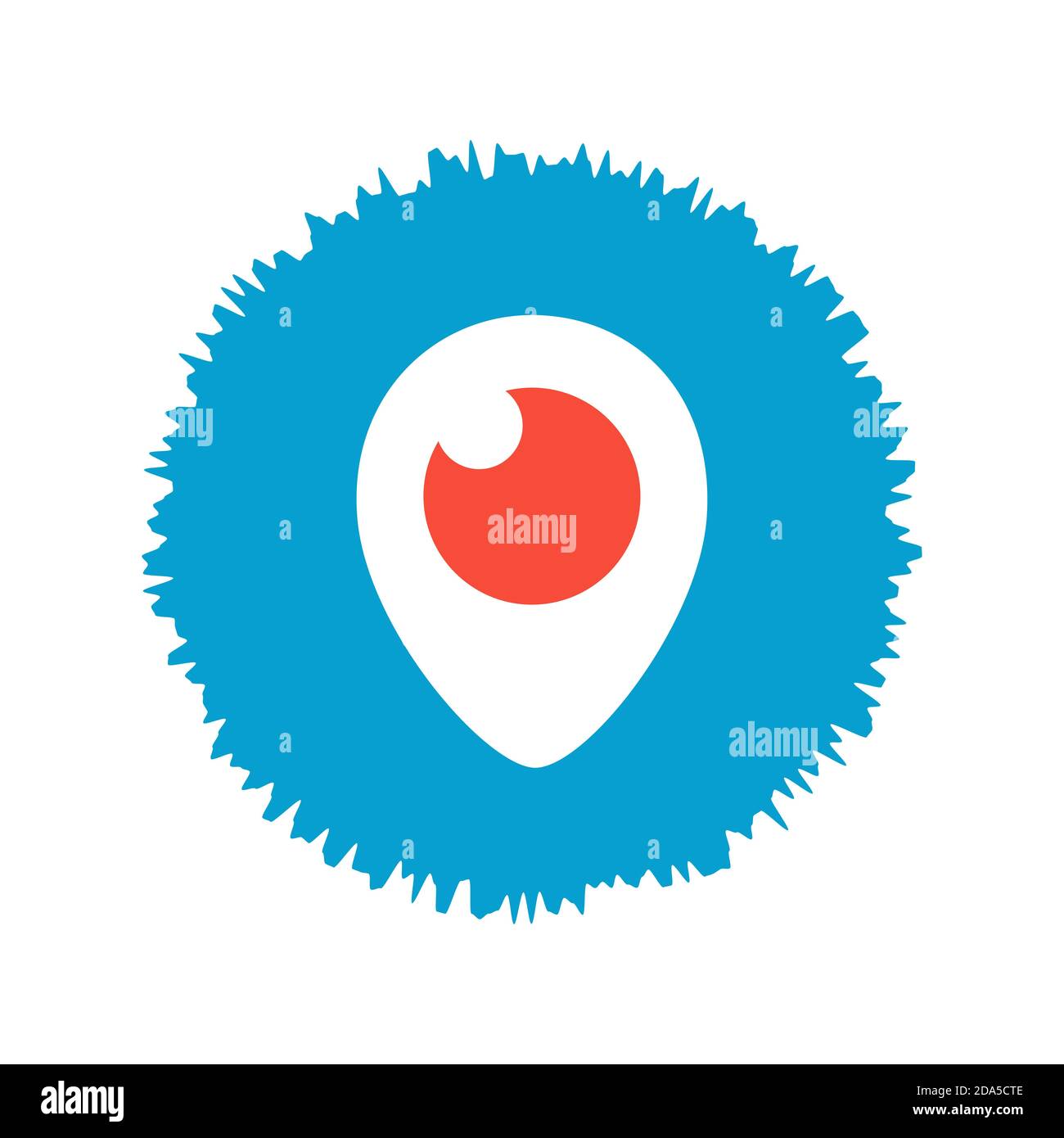 Periscope logo. Periscope is made by Twitter. Periscope live video broadcast to the world, video streaming service . Kharkiv, Ukraine - October, 2020 Stock Photo
