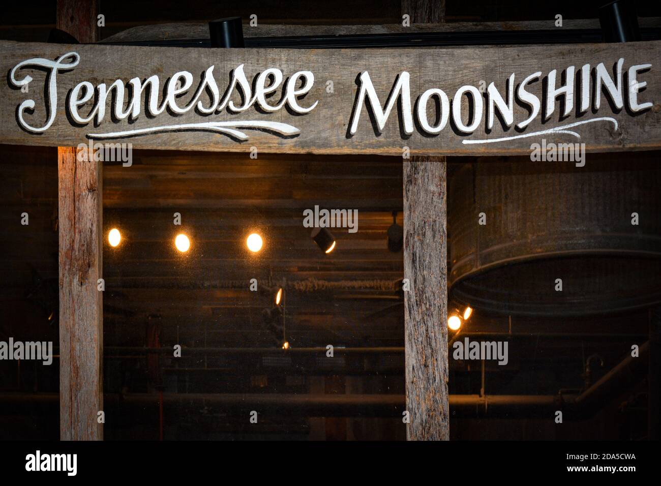 A view through the screened in area of the barn wood structure, the Ole