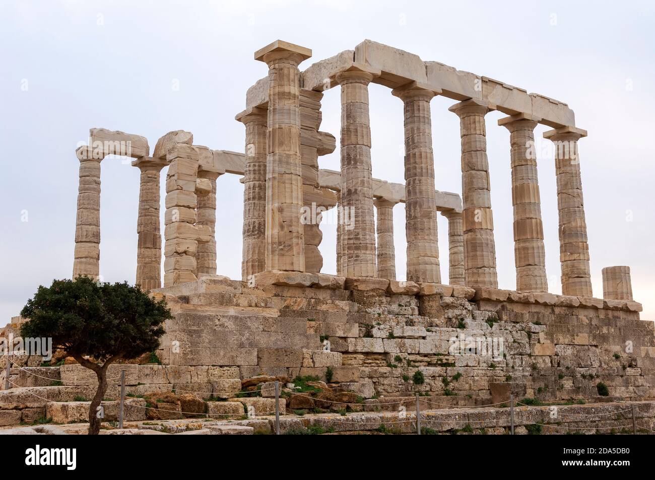 The Temple of Poseidon at Sounion in Greece Stock Photo