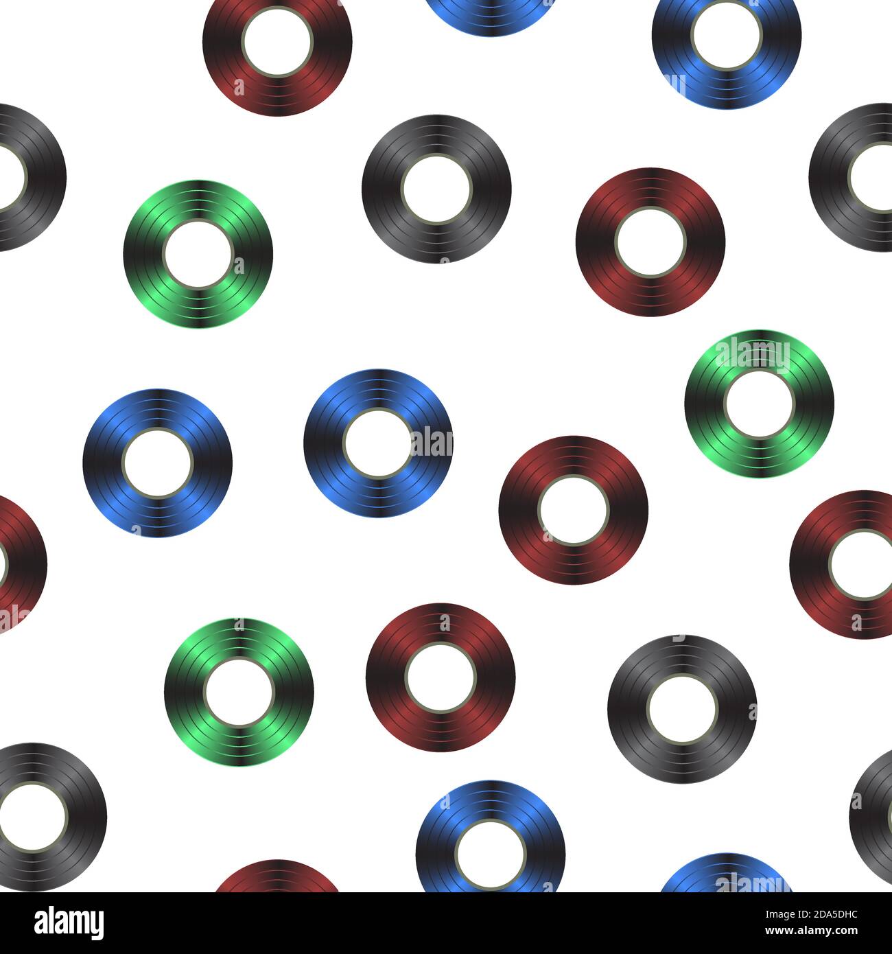 Colored Scotch Tape Seamless Pattern Isolated on White Background. Insulating Roll Stock Vector
