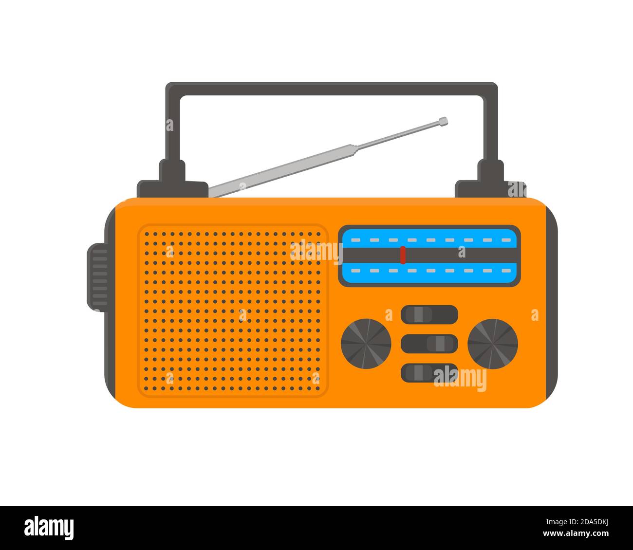 Portable emergency radio with flashlight for camping, survival, tourism,  hiking. Vector flat illustration Stock Vector Image & Art - Alamy