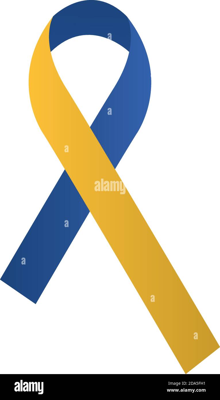 syndrome down ribbon campaign vector illustration design Stock Vector ...