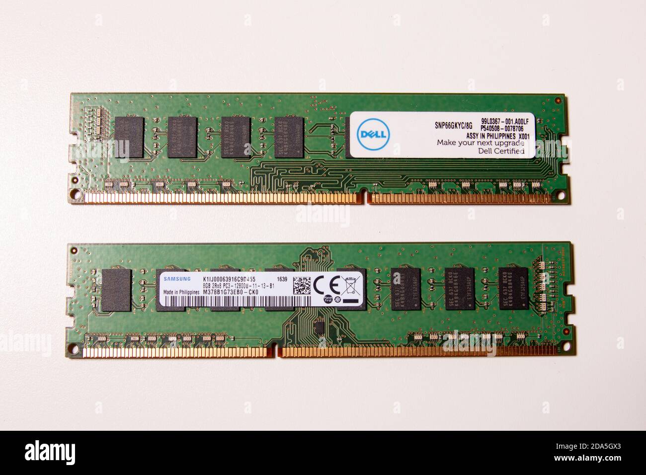 Dell 8GB Memory Modules Stock Photo