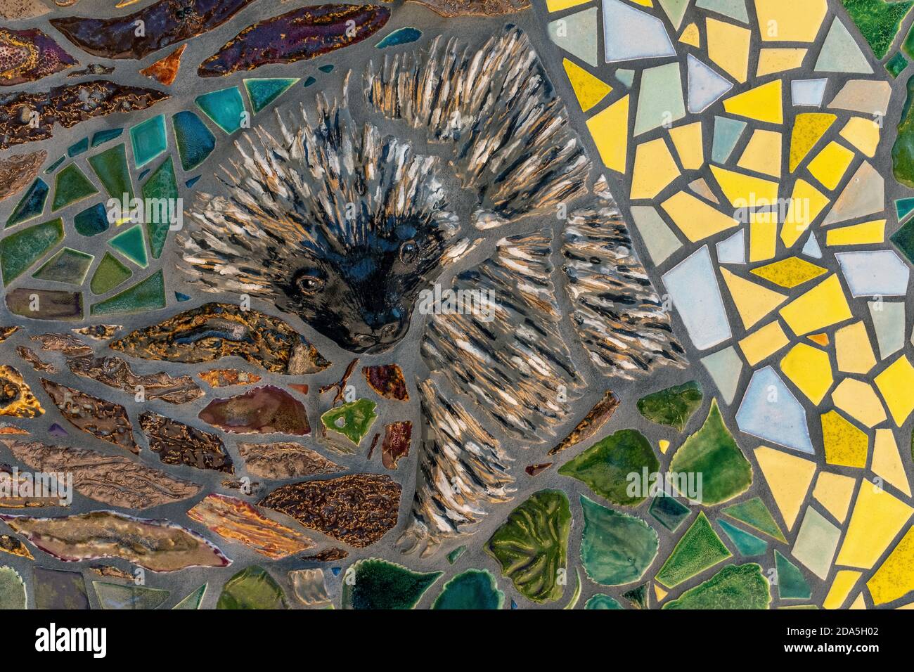 mosaic tiles on the Albuquerque Convention Center by Cassandra Reid and apprentices Stock Photo