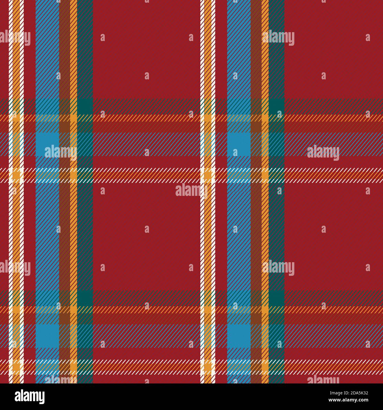 red tartan check  seamless pattern vector illustration Stock Vector